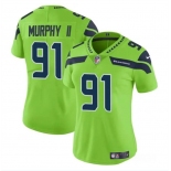 Women's Seattle Seahawks #91 Byron Murphy II 2024 Draft Green Vapor Limited Football Stitched Jersey