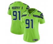 Women's Seattle Seahawks #91 Byron Murphy II 2024 Draft Green Vapor Limited Football Stitched Jersey