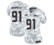 Women's Seattle Seahawks #91 Byron Murphy II 2024 F.U.S.E Arctic Camo Salute To Service Limited Stitched Football Jersey