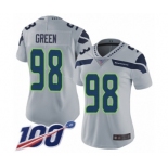 Women's Seattle Seahawks #98 Rasheem Green Grey Alternate Vapor Untouchable Limited Player 100th Season Football Jersey