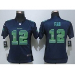 nike women nfl jerseys seattle seahawks #12 fan blue[Strobe Limited]