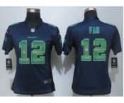 nike women nfl jerseys seattle seahawks #12 fan blue[Strobe Limited]