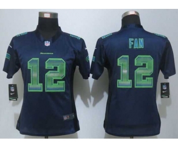 nike women nfl jerseys seattle seahawks #12 fan blue[Strobe Limited]