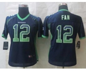 nike women nfl jerseys seattle seahawks #12 fan blue[[nike drift fashion]