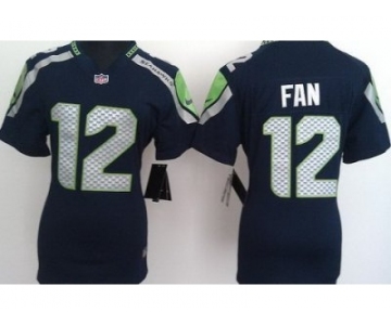 nike women nfl jerseys seattle seahawks #12 fan blue[nike]