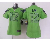 nike women nfl jerseys seattle seahawks #12 fan green[nike]