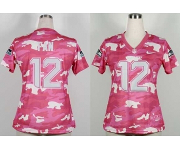 nike women nfl jerseys seattle seahawks #12 fan pink[fashion camo]