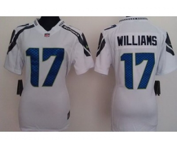 nike women nfl jerseys seattle seahawks #17 williams white[nike]