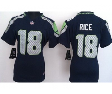 nike women nfl jerseys seattle seahawks #18 sidney rice blue[nike]