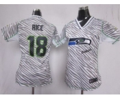 nike women nfl jerseys seattle seahawks #18 sidney rice [fem fan zebra]