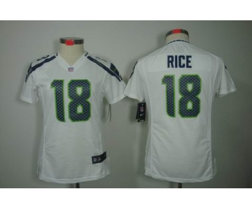 nike women nfl jerseys seattle seahawks #18 sidney rice white[[nike limited]