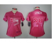 nike women nfl jerseys seattle seahawks #24 lynch pink[2012 fem fan]