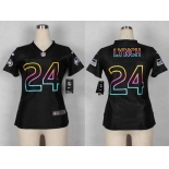 nike women nfl jerseys seattle seahawks #24 marshawn lynch black[nike fashion]