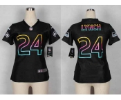 nike women nfl jerseys seattle seahawks #24 marshawn lynch black[nike fashion]