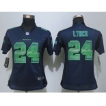 nike women nfl jerseys seattle seahawks #24 marshawn lynch blue[Strobe Limited]