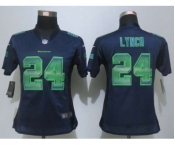 nike women nfl jerseys seattle seahawks #24 marshawn lynch blue[Strobe Limited]