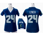 nike women nfl jerseys seattle seahawks #24 marshawn lynch blue[draft him ii top]