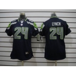 nike women nfl jerseys seattle seahawks #24 marshawn lynch blue[nike limited]