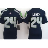 nike women nfl jerseys seattle seahawks #24 marshawn lynch blue[nike]