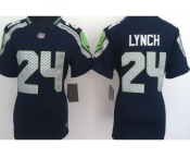 nike women nfl jerseys seattle seahawks #24 marshawn lynch blue[nike]