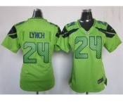 nike women nfl jerseys seattle seahawks #24 marshawn lynch green[nike limited]