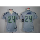 nike women nfl jerseys seattle seahawks #24 marshawn lynch grey[nike limited]