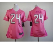 nike women nfl jerseys seattle seahawks #24 marshawn lynch pink[nike love's]