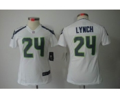 nike women nfl jerseys seattle seahawks #24 marshawn lynch white[nike limited]