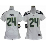 nike women nfl jerseys seattle seahawks #24 marshawn lynch white[nike]