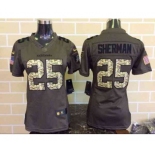 nike women nfl jerseys seattle seahawks #25 sherman army green[nike Limited Salute To Service]