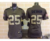 nike women nfl jerseys seattle seahawks #25 sherman army green[nike Limited Salute To Service]