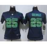 nike women nfl jerseys seattle seahawks #25 sherman blue[Strobe Limited]