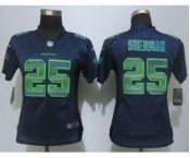 nike women nfl jerseys seattle seahawks #25 sherman blue[Strobe Limited]