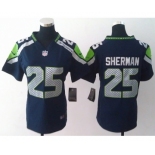 nike women nfl jerseys seattle seahawks #25 sherman blue[nike]