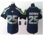 nike women nfl jerseys seattle seahawks #25 sherman blue[nike]