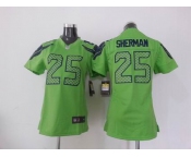 nike women nfl jerseys seattle seahawks #25 sherman green[nike]