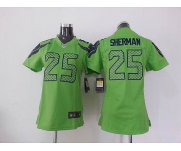 nike women nfl jerseys seattle seahawks #25 sherman green[nike]