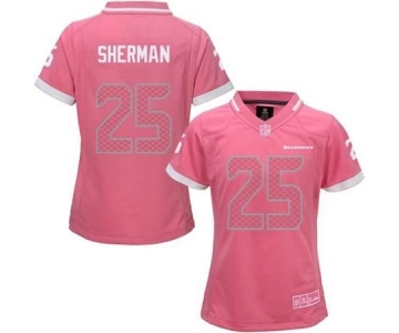 nike women nfl jerseys seattle seahawks #25 sherman pink[nike 2015]