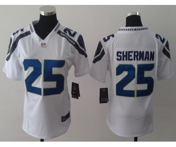 nike women nfl jerseys seattle seahawks #25 sherman white[nike]