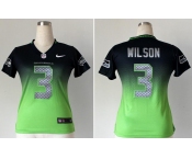 nike women nfl jerseys seattle seahawks #3 wilson blue-green[nike drift fashion][second version]