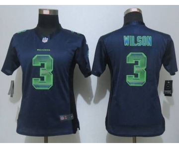 nike women nfl jerseys seattle seahawks #3 wilson blue[Strobe Limited]