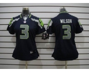 nike women nfl jerseys seattle seahawks #3 wilson blue[nike limited]