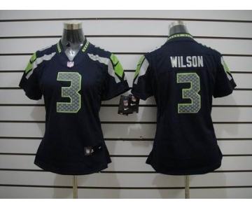 nike women nfl jerseys seattle seahawks #3 wilson blue[nike limited]