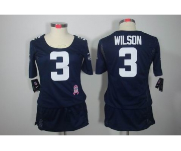 nike women nfl jerseys seattle seahawks #3 wilson dk.blue[breast cancer awareness]