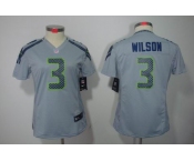 nike women nfl jerseys seattle seahawks #3 wilson grey[nike limited]