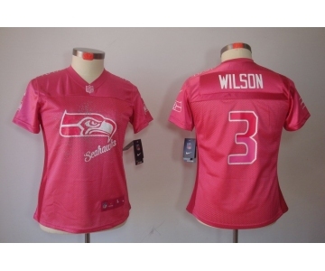 nike women nfl jerseys seattle seahawks #3 wilson pink[2012 fem fan]