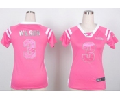 nike women nfl jerseys seattle seahawks #3 wilson pink[fashion Rhinestone sequins]