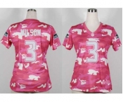 nike women nfl jerseys seattle seahawks #3 wilson pink[fashion camo]