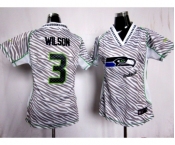 nike women nfl jerseys seattle seahawks #3 wilson[fem fan zebra]