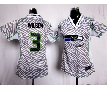 nike women nfl jerseys seattle seahawks #3 wilson[fem fan zebra]